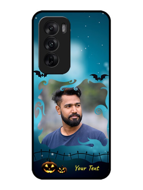 Custom Oppo Reno 12 5G Custom Metal Phone CaseHalloween Frame Design