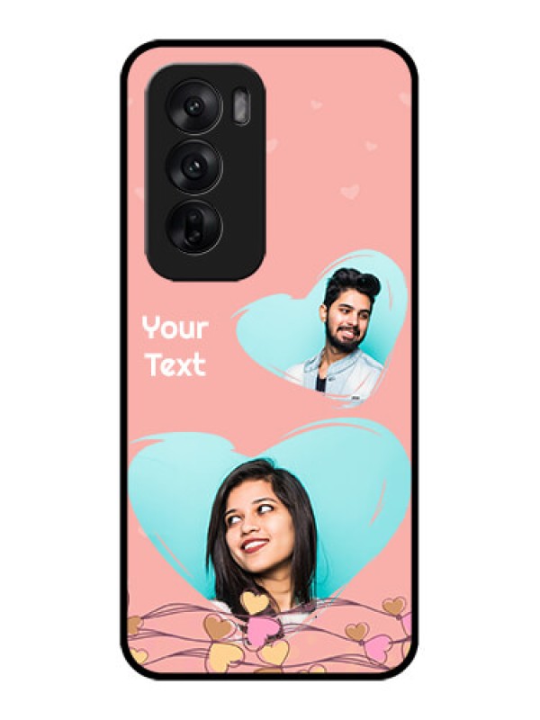 Custom Oppo Reno 12 5G Custom Metal Phone CaseLove Doodle Design