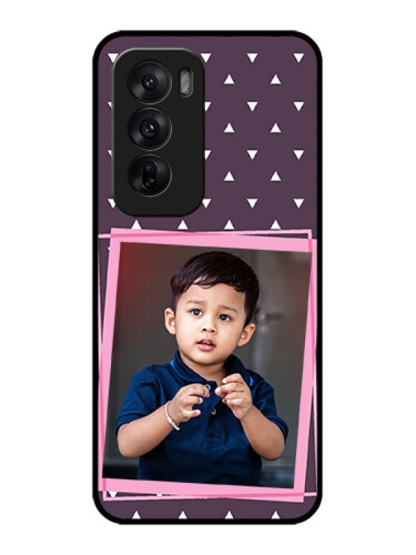 Custom Oppo Reno 12 5G Custom Metal Phone CaseTriangle Pattern Dotted Design