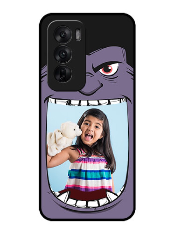 Custom Oppo Reno 12 5G Custom Metal Phone CaseAngry Monster Design