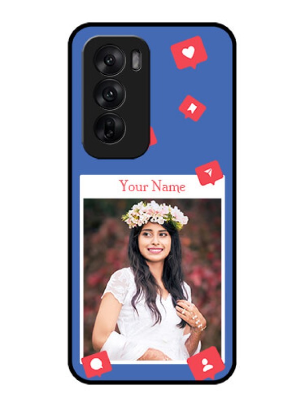 Custom Oppo Reno 12 5G Custom Metal Phone CaseLike Share And Comment Design