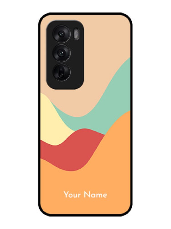 Custom Oppo Reno 12 5G Custom Metal Phone CaseOcean Waves Multi - Colour Design