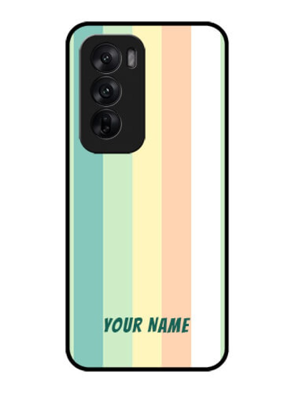 Custom Oppo Reno 12 5G Custom Metal Phone CaseMulti - Colour Stripes Design