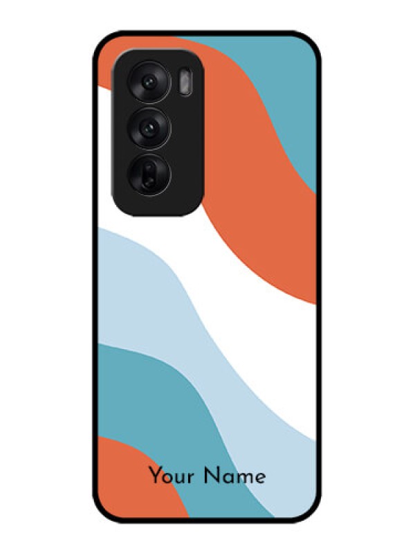 Custom Oppo Reno 12 5G Custom Metal Phone CaseColoured Waves Design