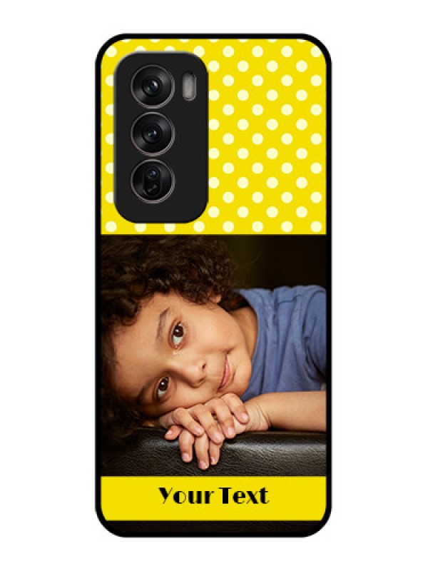 Custom Oppo Reno 12 Pro 5G Custom Metal Phone CaseBright Yellow Case Design