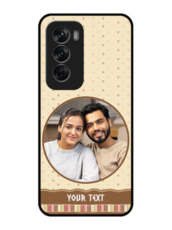 Custom Oppo Reno 12 Pro 5G Custom Metal Phone CaseBrown Dotted Mobile Case Design