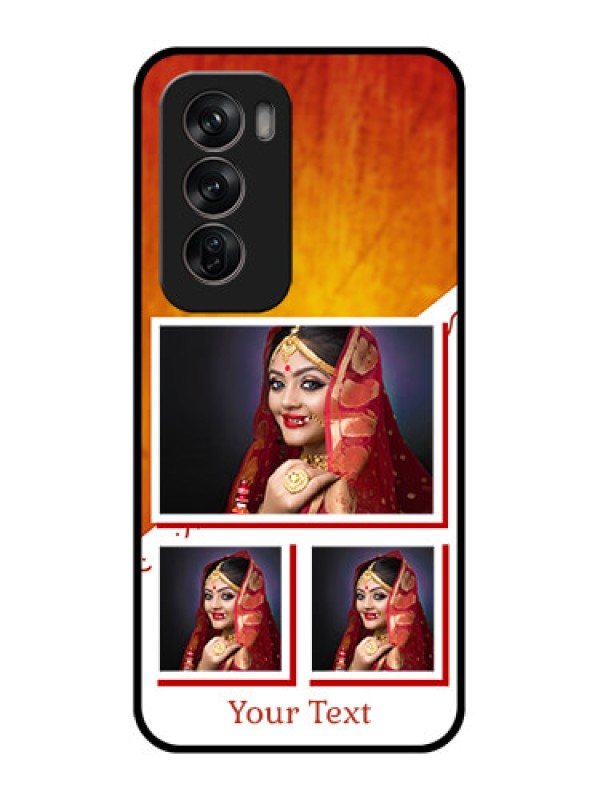 Custom Oppo Reno 12 Pro 5G Custom Metal Phone CaseWedding Memories Design