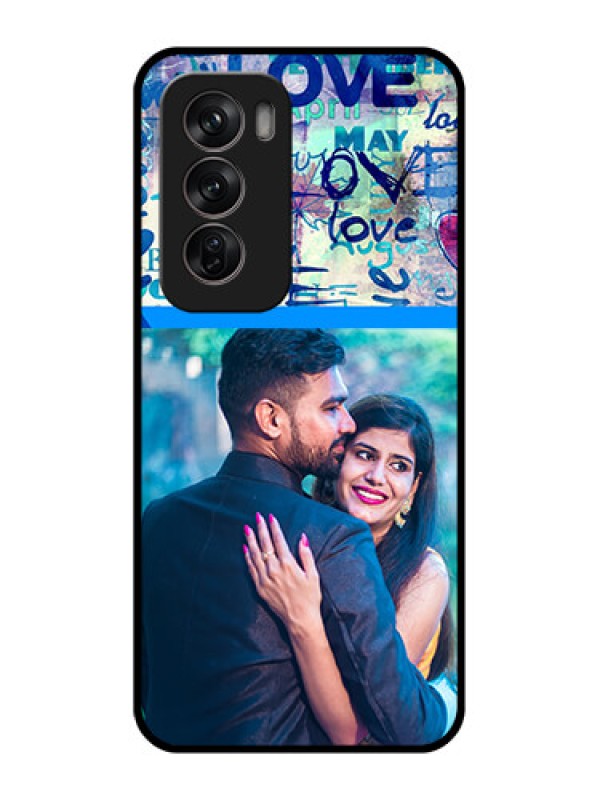 Custom Oppo Reno 12 Pro 5G Custom Metal Phone CaseColorful Love Design