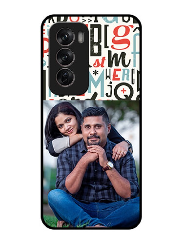 Custom Oppo Reno 12 Pro 5G Custom Metal Phone CaseAlphabet Design