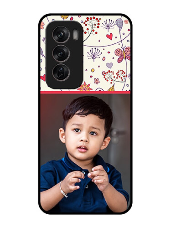 Custom Oppo Reno 12 Pro 5G Custom Metal Phone CasePremium Floral Design