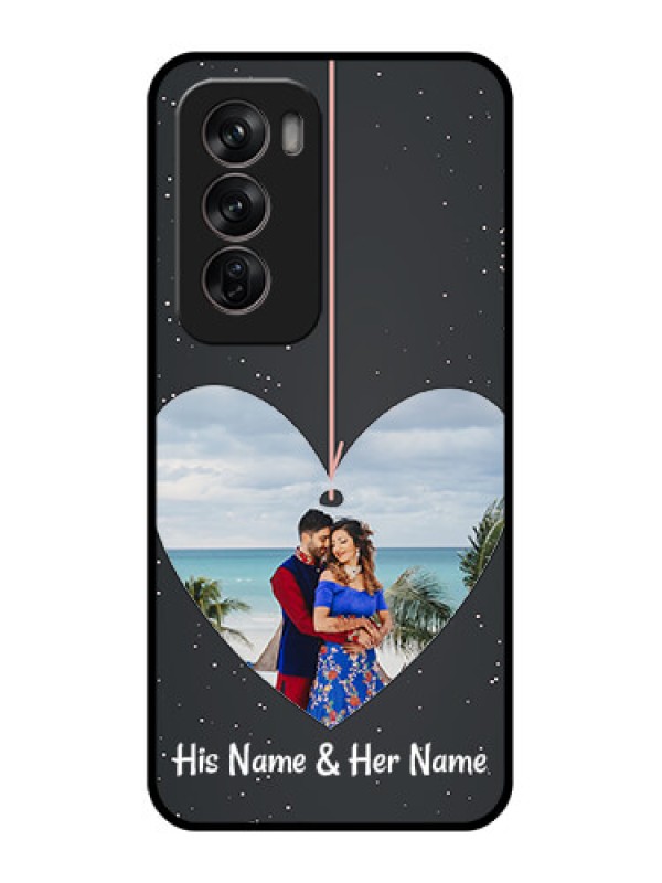 Custom Oppo Reno 12 Pro 5G Custom Metal Phone CaseHanging Heart Design