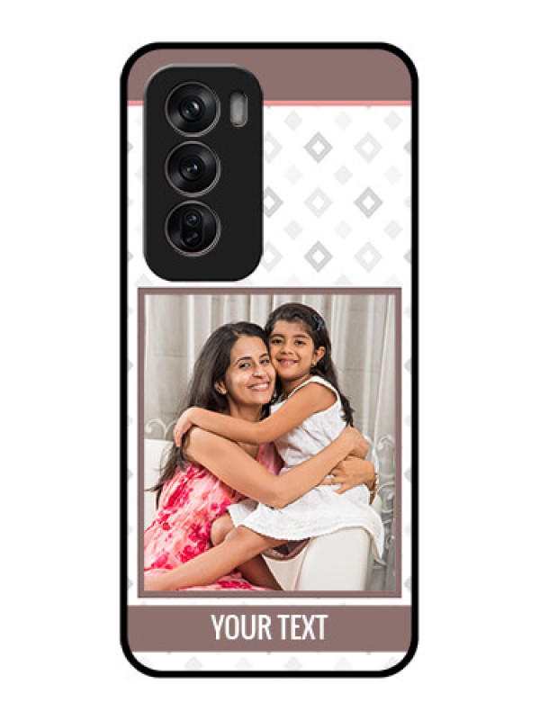 Custom Oppo Reno 12 Pro 5G Custom Metal Phone CaseSimple Diamond Design