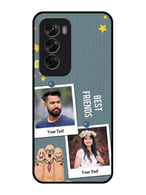 Custom Oppo Reno 12 Pro 5G Custom Metal Phone CaseSticky Frames And Friendship Design