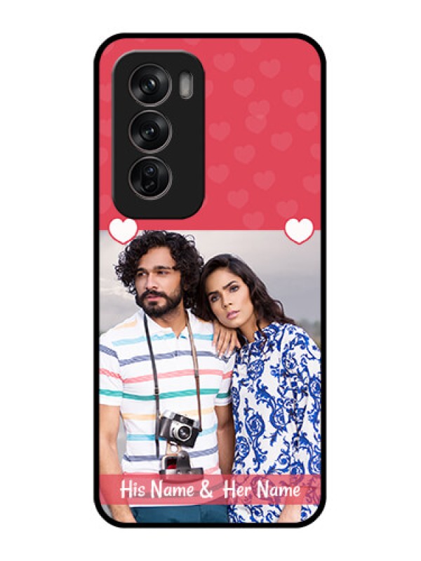 Custom Oppo Reno 12 Pro 5G Custom Metal Phone CaseSimple Love Design