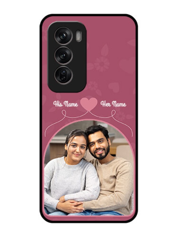 Custom Oppo Reno 12 Pro 5G Custom Metal Phone CaseLove Floral Design