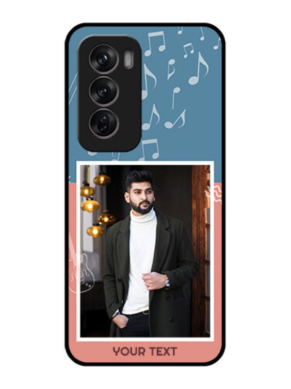 Custom Oppo Reno 12 Pro 5G Custom Metal Phone CaseWith Color Musical Note Design