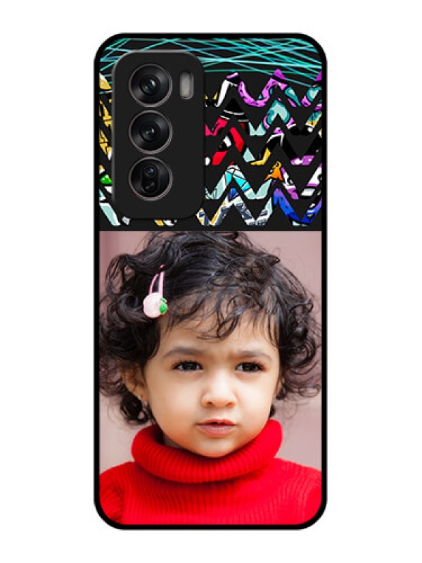 Custom Oppo Reno 12 Pro 5G Custom Metal Phone CaseNeon Abstract Design