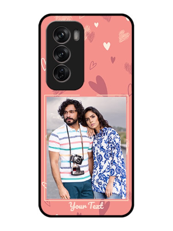 Custom Oppo Reno 12 Pro 5G Custom Metal Phone CaseLove Doodle Art Design