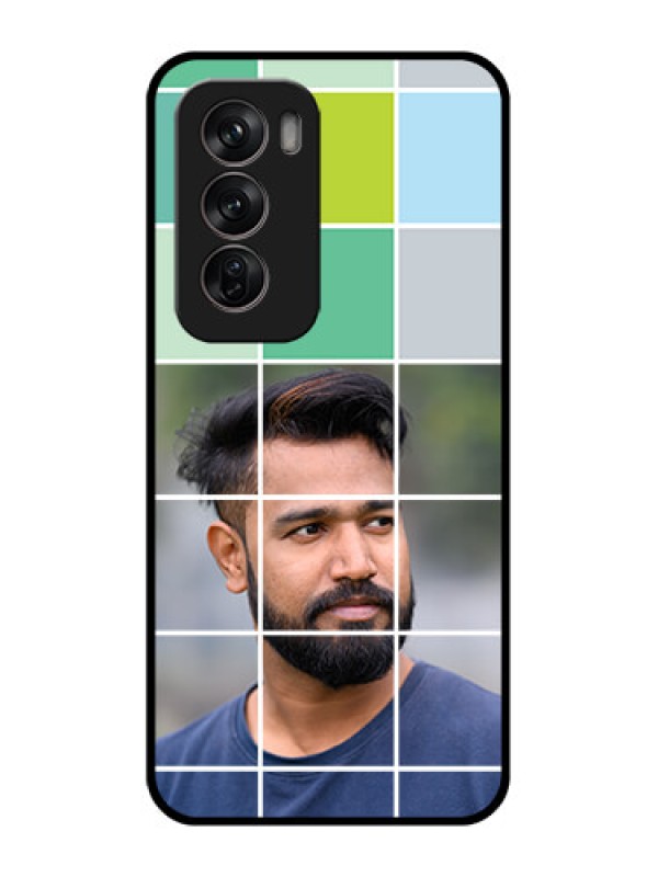 Custom Oppo Reno 12 Pro 5G Custom Metal Phone CaseWith White Box Pattern