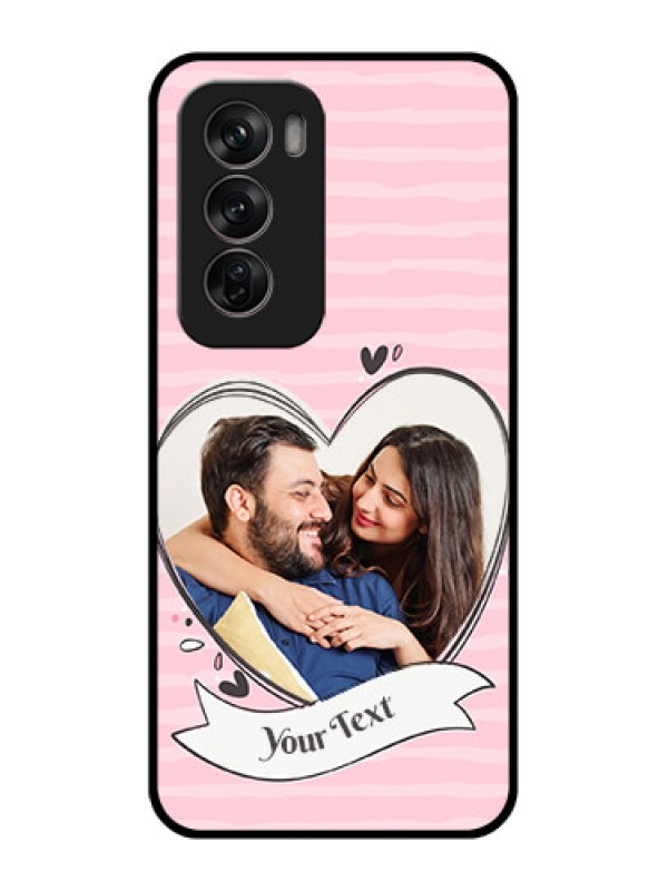 Custom Oppo Reno 12 Pro 5G Custom Metal Phone CaseVintage Heart Design