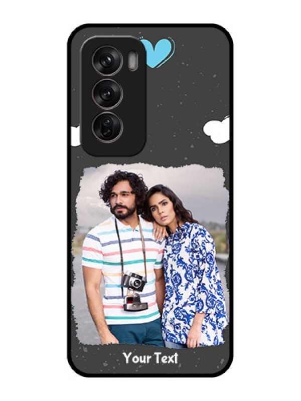 Custom Oppo Reno 12 Pro 5G Custom Metal Phone CaseSplashes With Love Doodles Design