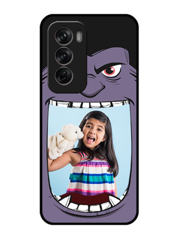 Custom Oppo Reno 12 Pro 5G Custom Metal Phone CaseAngry Monster Design