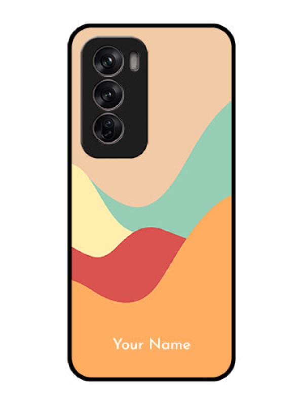Custom Oppo Reno 12 Pro 5G Custom Metal Phone CaseOcean Waves Multi - Colour Design