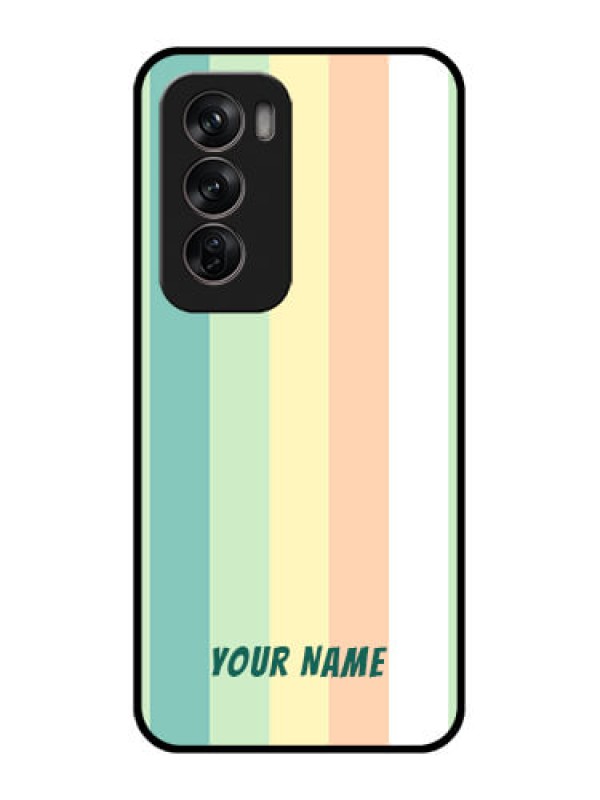 Custom Oppo Reno 12 Pro 5G Custom Metal Phone CaseMulti - Colour Stripes Design