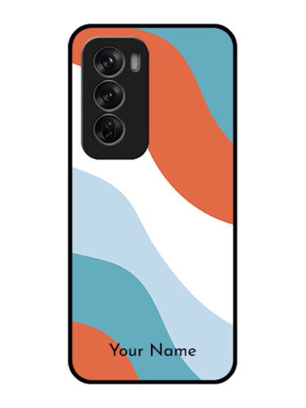 Custom Oppo Reno 12 Pro 5G Custom Metal Phone CaseColoured Waves Design