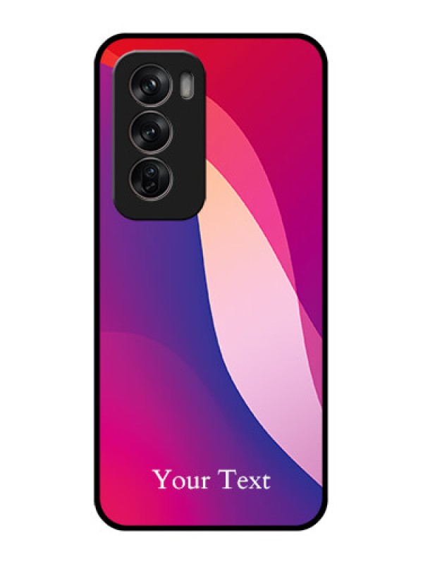 Custom Oppo Reno 12 Pro 5G Custom Metal Phone CaseDigital Abstract Overlap Design
