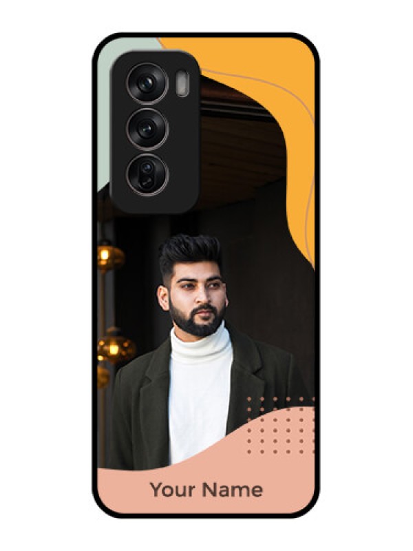 Custom Oppo Reno 12 Pro 5G Custom Metal Phone CaseTri - Coloured Overlay Design