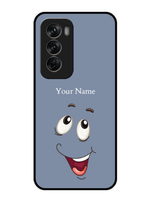 Custom Oppo Reno 12 Pro 5G Custom Metal Phone CaseLaughing Cartoon Face Design