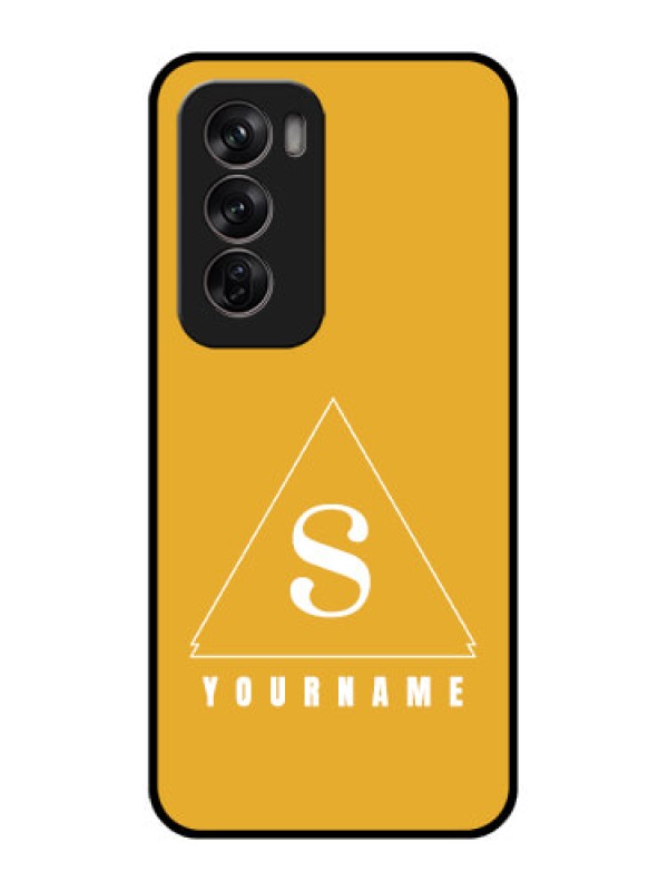 Custom Oppo Reno 12 Pro 5G Custom Metal Phone CaseSimple Triangle Design