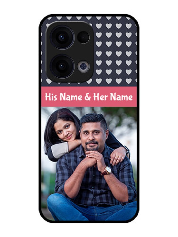 Custom Reno 13 5G Custom Metal Phone CaseLove Symbols Design