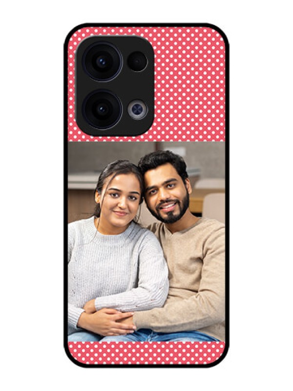 Custom Reno 13 5G Custom Metal Phone CaseWhite Dotted Design