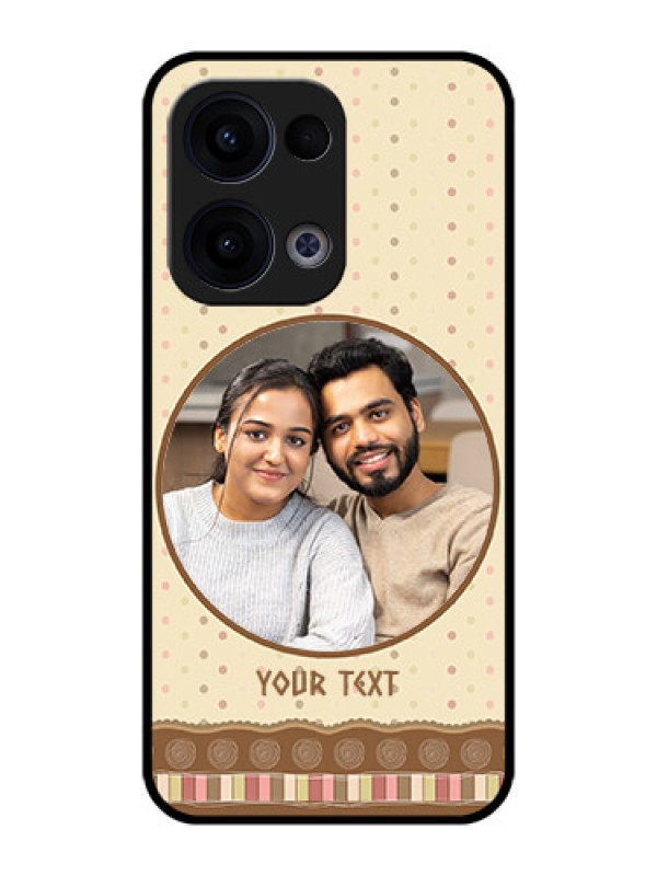 Custom Reno 13 5G Custom Metal Phone CaseBrown Dotted Mobile Case Design