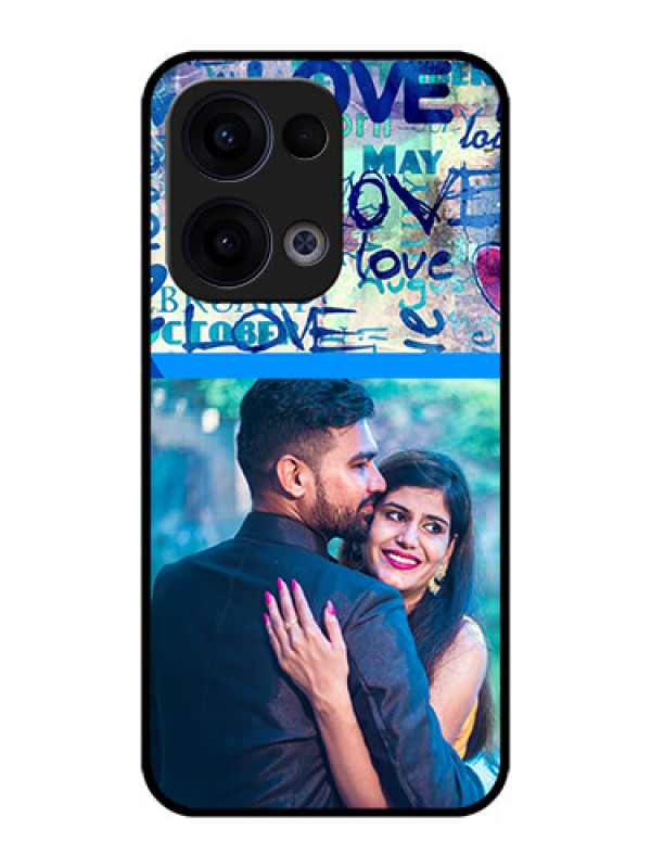 Custom Reno 13 5G Custom Metal Phone CaseColorful Love Design