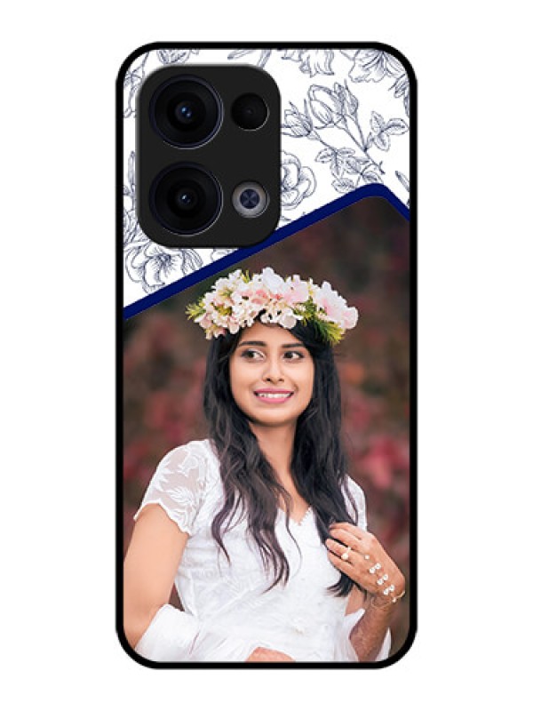 Custom Reno 13 5G Custom Metal Phone CaseClassy Floral Design