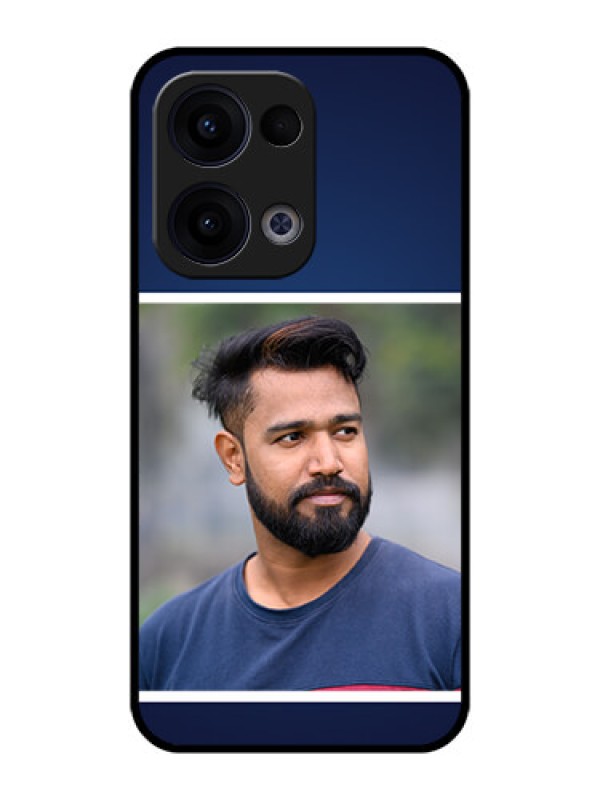 Custom Reno 13 5G Custom Metal Phone CaseSimple Royal Blue Design