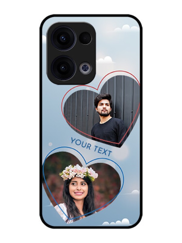 Custom Reno 13 5G Custom Metal Phone CaseBlue Color Couple Design