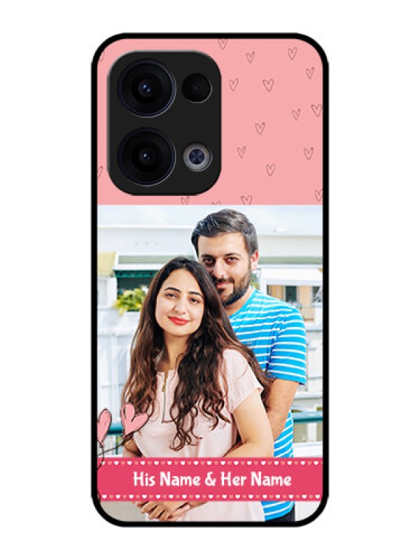 Custom Reno 13 5G Custom Metal Phone CaseLove Design Peach Color