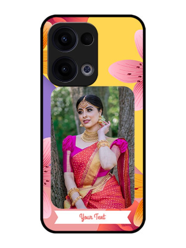 Custom Reno 13 5G Custom Metal Phone Case3 Image With Vintage Floral Design