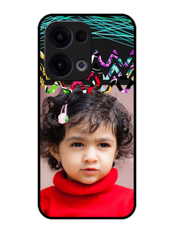 Custom Reno 13 5G Custom Metal Phone CaseNeon Abstract Design