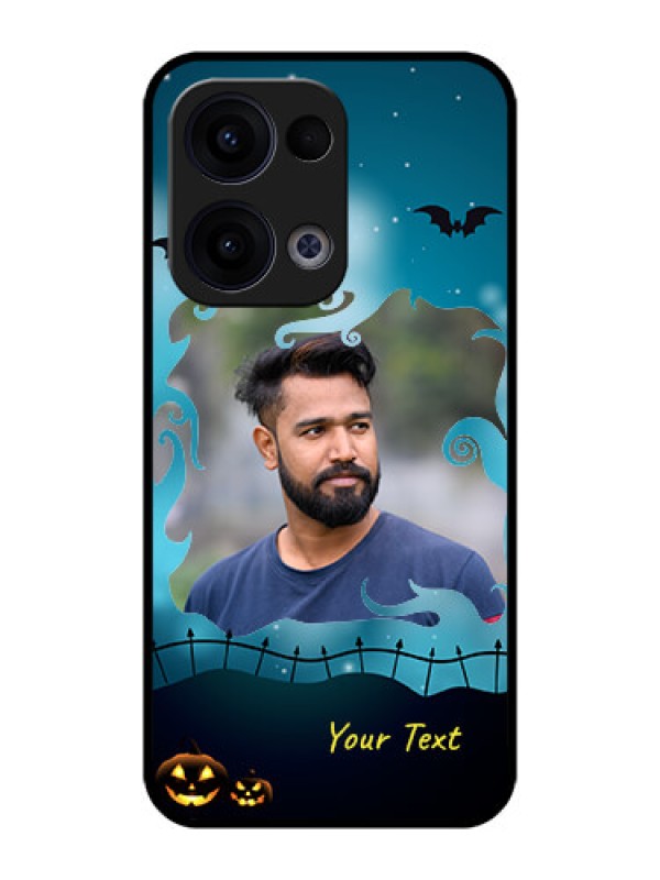 Custom Reno 13 5G Custom Metal Phone CaseHalloween Frame Design