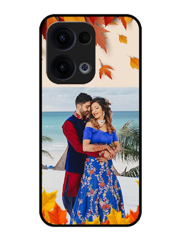 Custom Reno 13 5G Custom Metal Phone CaseAutumn Maple Leaves Design