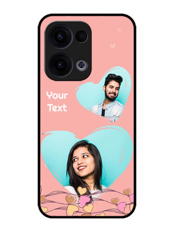 Custom Reno 13 5G Custom Metal Phone CaseLove Doodle Design