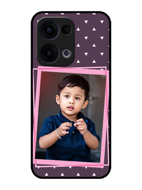 Custom Reno 13 5G Custom Metal Phone CaseTriangle Pattern Dotted Design