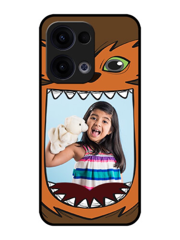 Custom Reno 13 5G Custom Metal Phone CaseOwl Monster Back Case Design