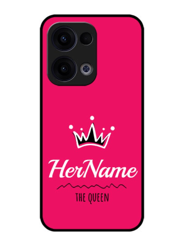 Custom Reno 13 5G Custom Metal Phone CaseQueen With Name Design