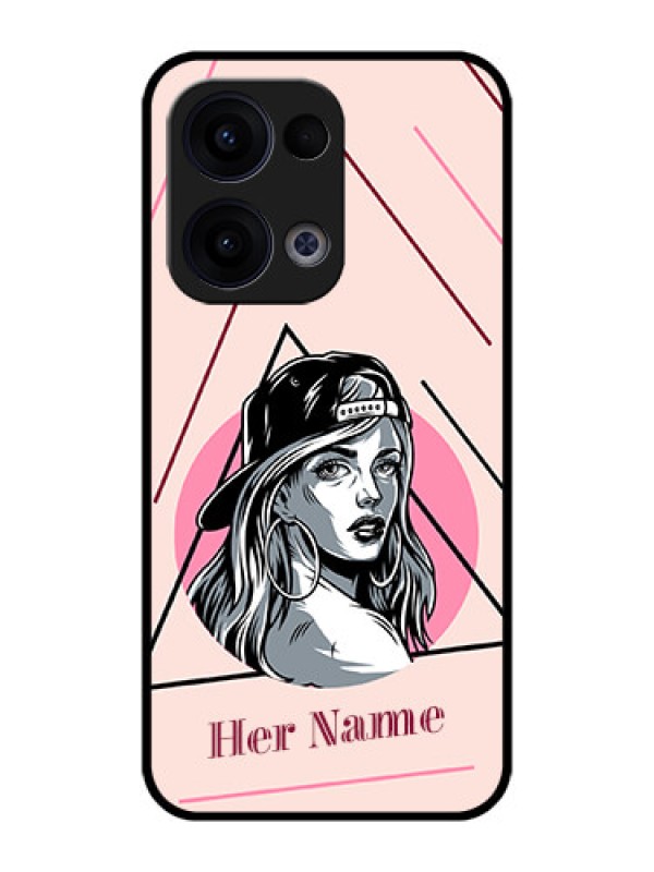 Custom Reno 13 5G Custom Metal Phone CaseRockstar Girl Design